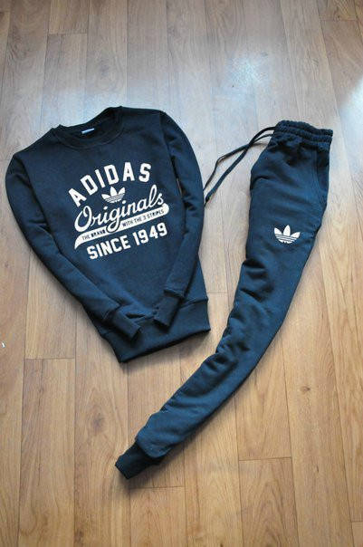 

Мужской тренировочный спортивный костюм реглан Adidas (Адидас), Синий