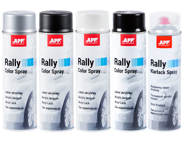 

Краска акриловая в аерозоле APP Rally Color черная блеск 600мл, Черный