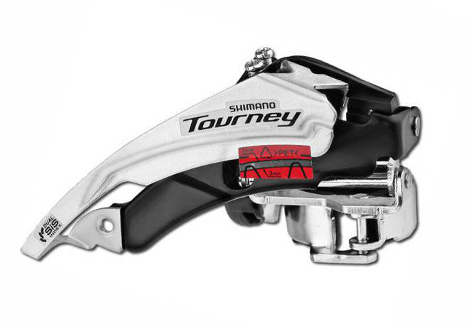 

Переключатель скоростей передний Shimano FD-TY510 Tourney (Top-Swing, универсальная тяга, для 48T)