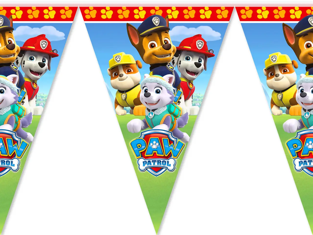 

Гирлянда флажки "Щенячий патруль"