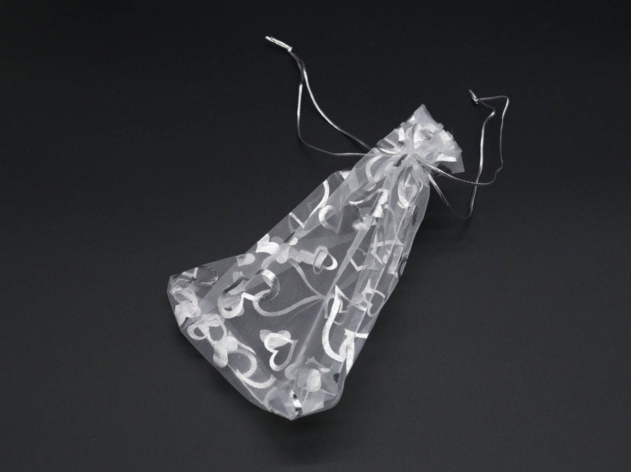 

Подарочные мешочки из органзы. Цвет бело-серебристый. 13х18см