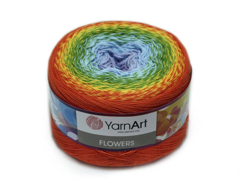 

YarnArt Flowers, №255, Секционное крашение