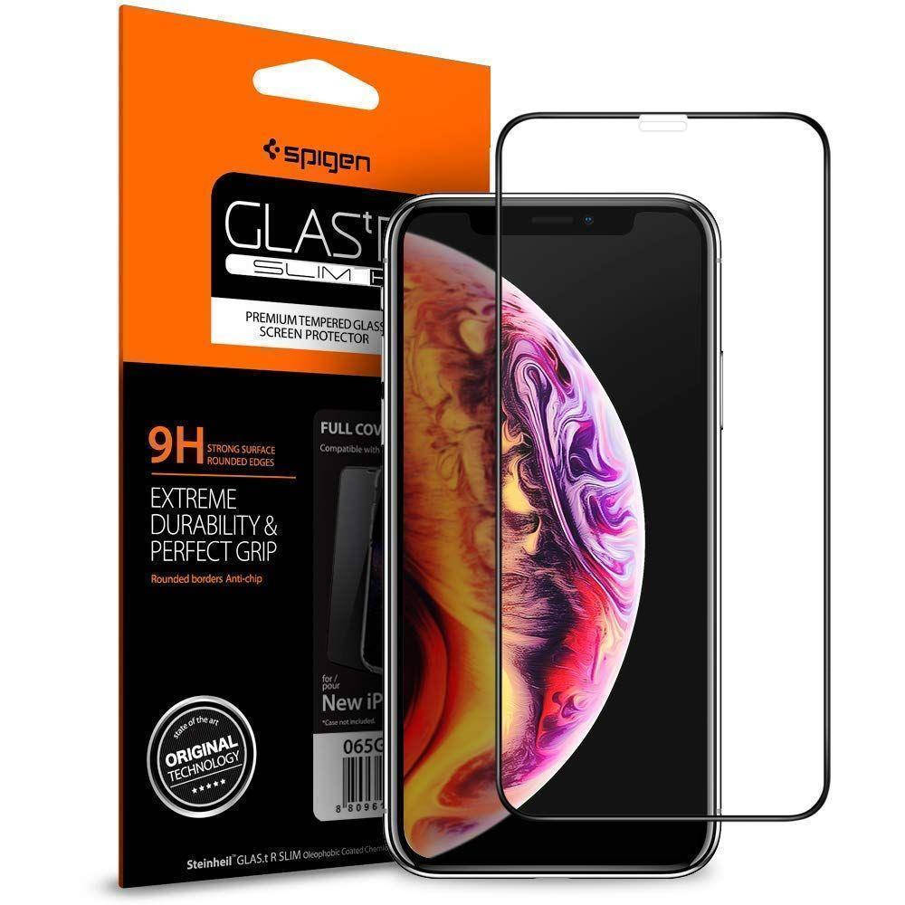 

Защитное стекло Spigen Glas.tR Slim Full Cover для iPhone XS Max / iPhone 11 Pro Max Black (065GL25232), Черный