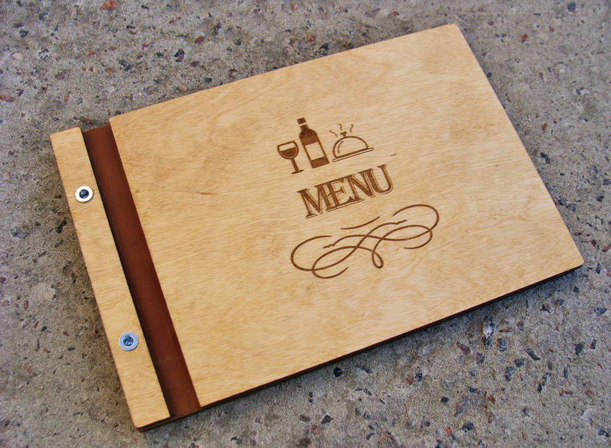 

Деревянная папка для меню (А5) горизонтальная