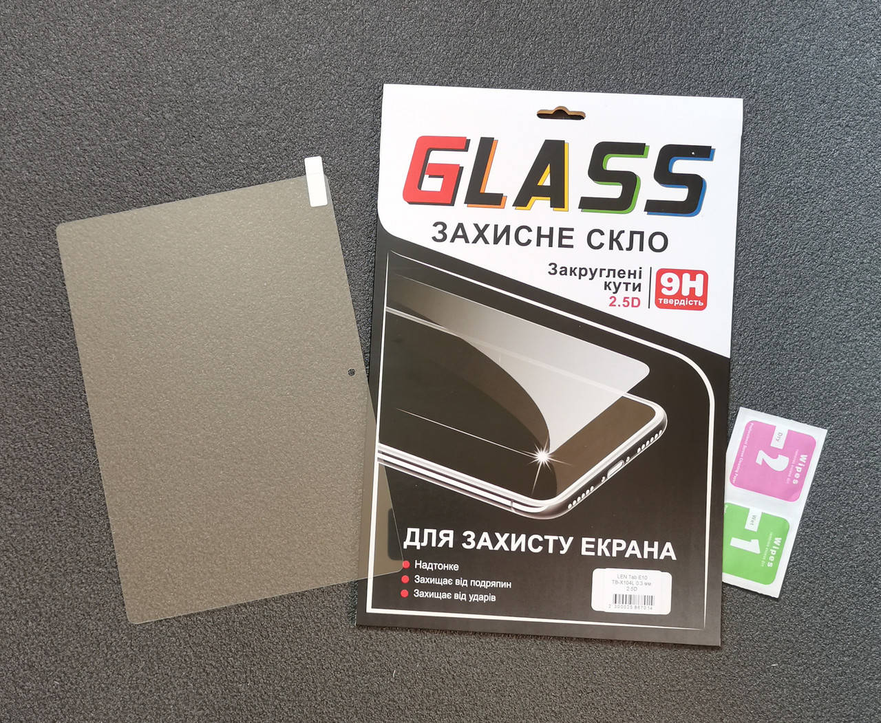 

Защитное стекло для планшета Lenovo TB-X104 Tab E10 (10.1") | TB-X104F | TB-X104L (0.3мм, 2.5D), Прозрачный