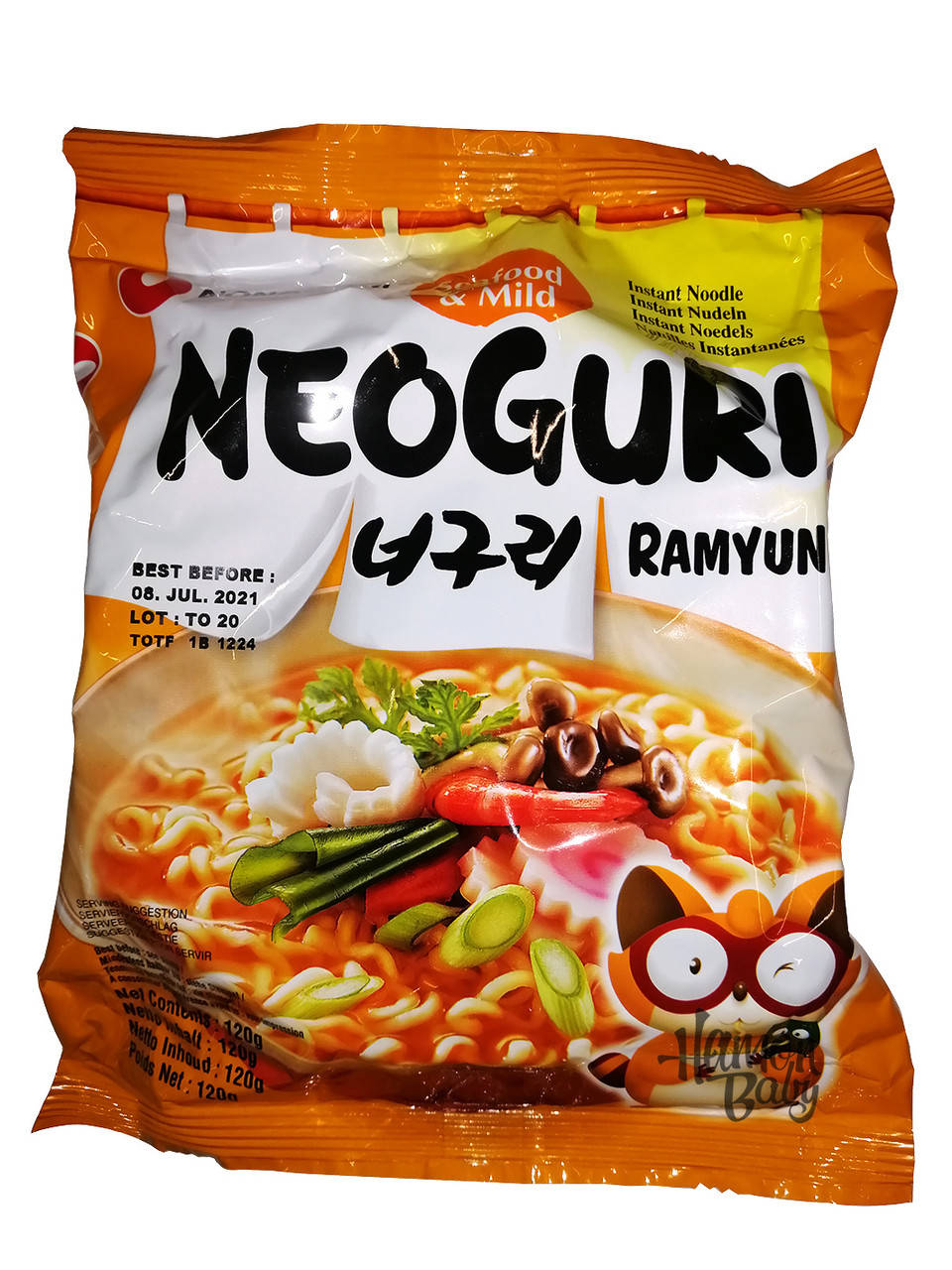 

Лапша Рамен с морепродуктами, средне острая, 120 г, ТМ Nongshim, Южная Корея
