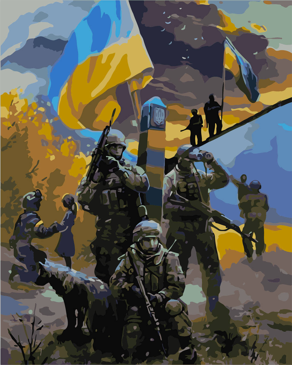 

Картина по номерам Origami Украинский сюжет: ЗСУ LW 3127 40*50 производство Украина