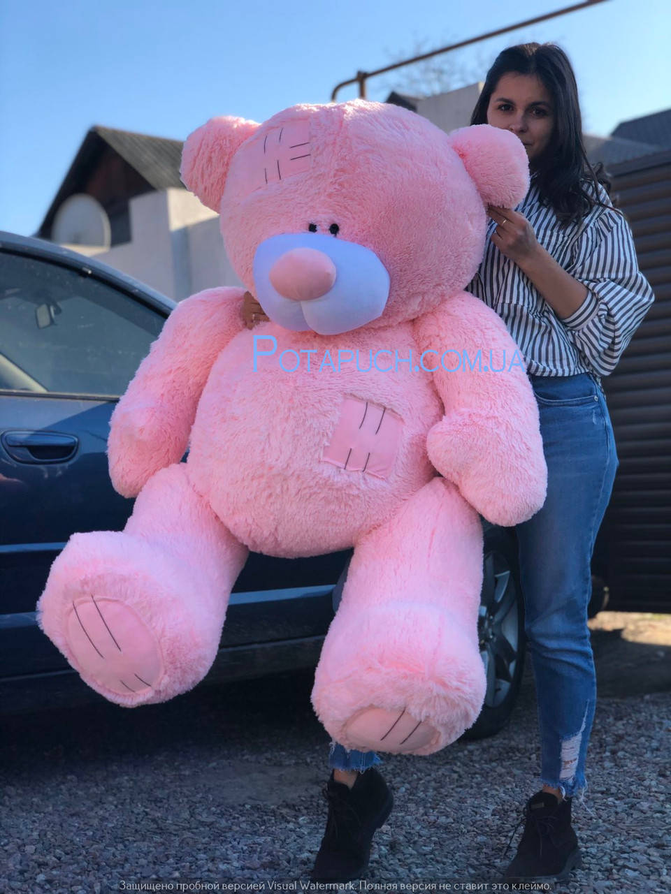 

Большой плюшевый мишка Тэдди 150см розовый