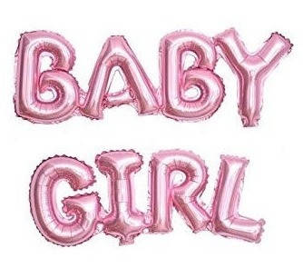 

Фольговані кулі літери "Baby Girl". Колір Рожевий., Розовый