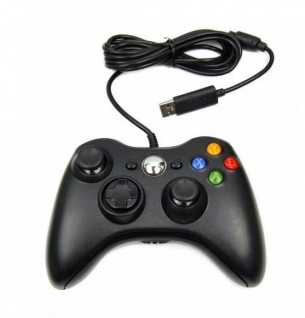 

Проводной джойстик геймпад для Xbox 360 Чёрный , Эксклюзивный, Черный