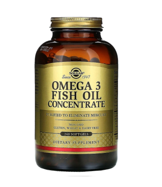 

Рыбий жир в капсулах, Omega-3 Fish Oil, Solgar, 240 капсул
