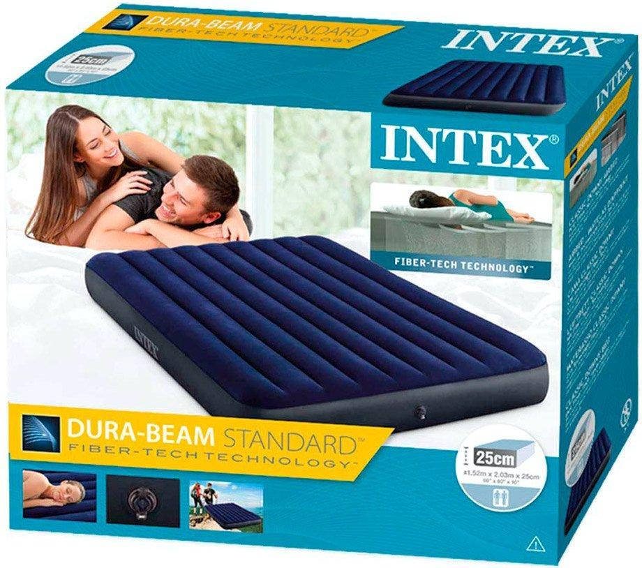 

Матрас велюровий синій 152-203-25см. в кор-ці INTEX