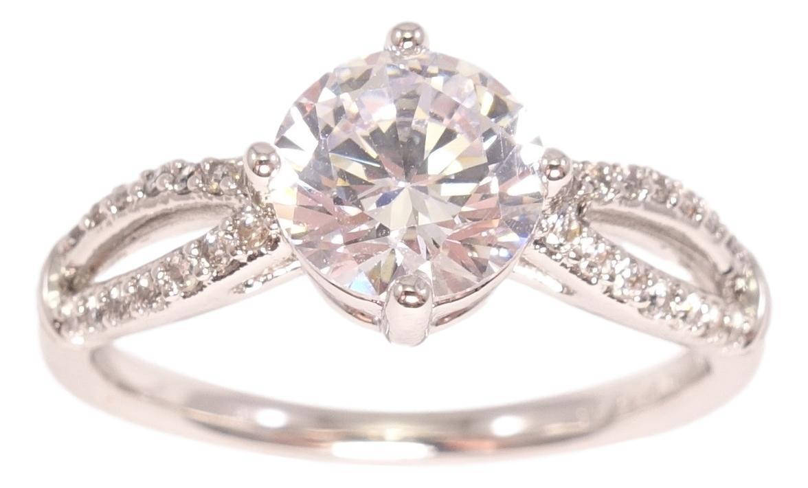 

Кольцо Xuping Родий "Две узкие петельки с инкрустацией цирконий и вставка кристалл" р.18,18.5