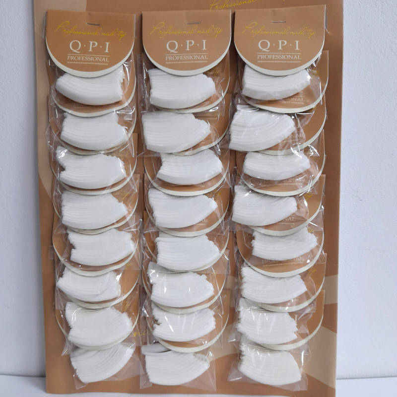 

Набор накладных ногтей и типсы для наращивания ногтей белые 24 штуки Q.P.I. Professional