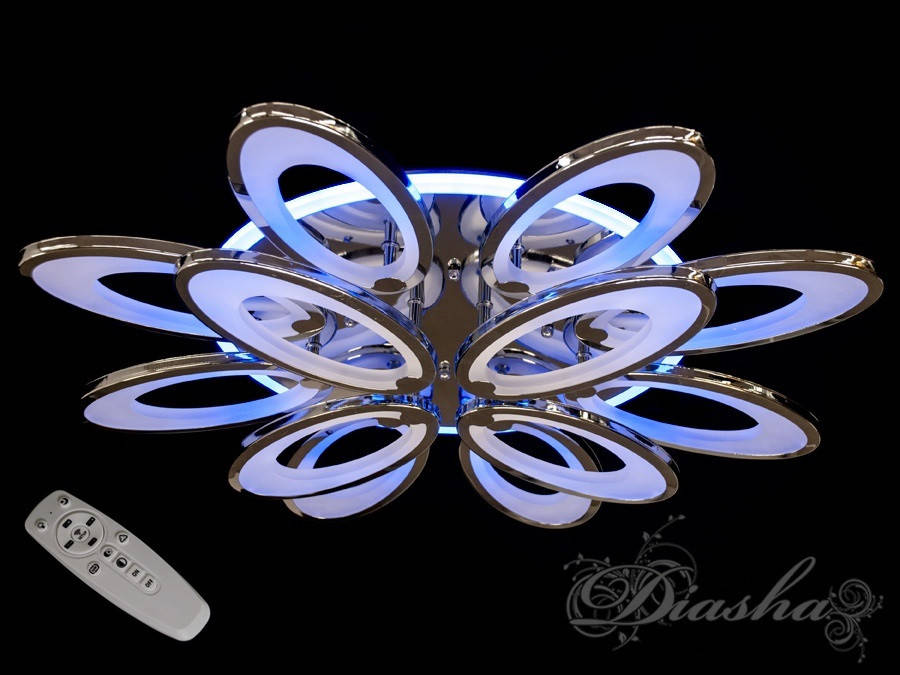 

LED-люстра с диммером и цветной подсветкой 1673/8+4HR LED 3color dimmer