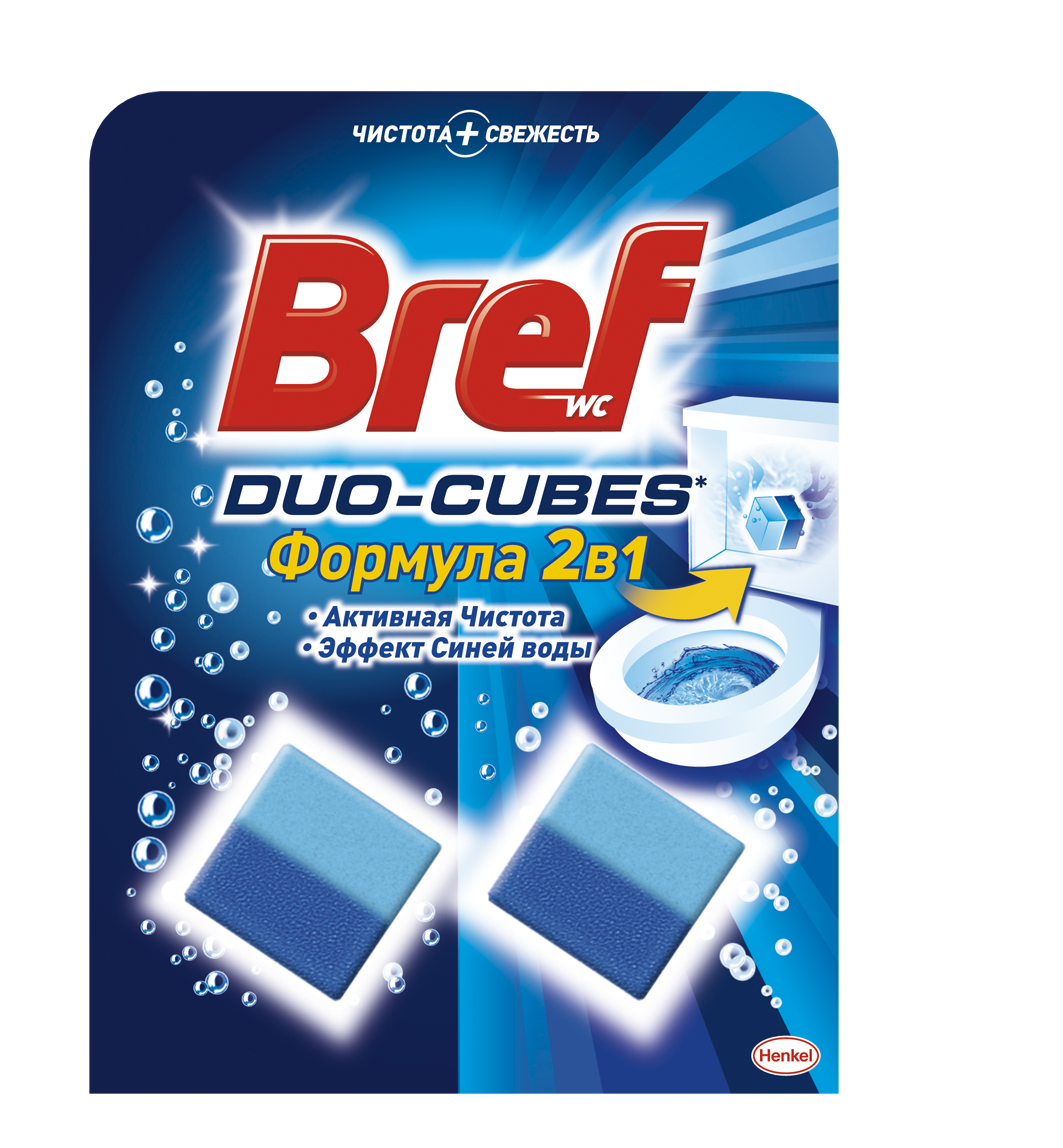 

Bref Дуо-Куб очищающие кубики для унитаза 100 г