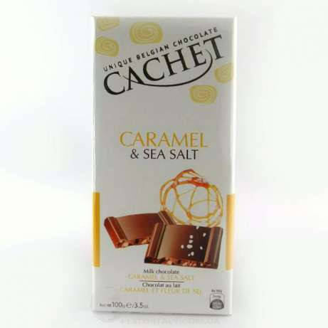 

Шоколад Cachet (Кашет) молочный с карамелью и солью Бельгия 100г