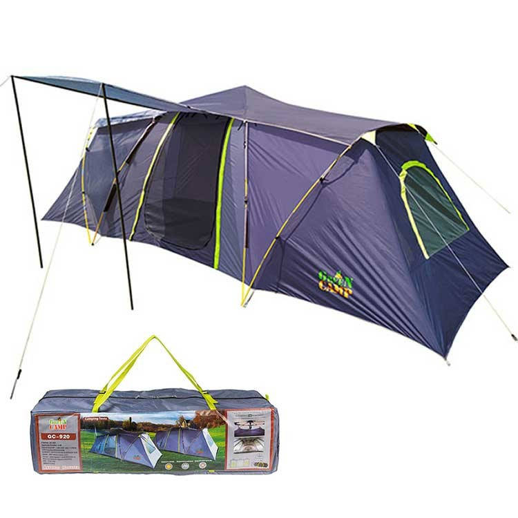 

Палатка 6-ти местная GreenCamp 920, автоматическая сборка, Темно-серый