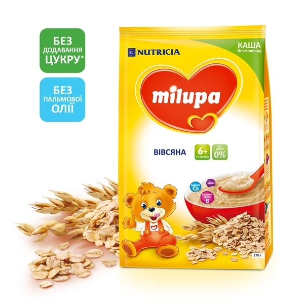 

Безмолочная каша Milupa овсяная, 170г