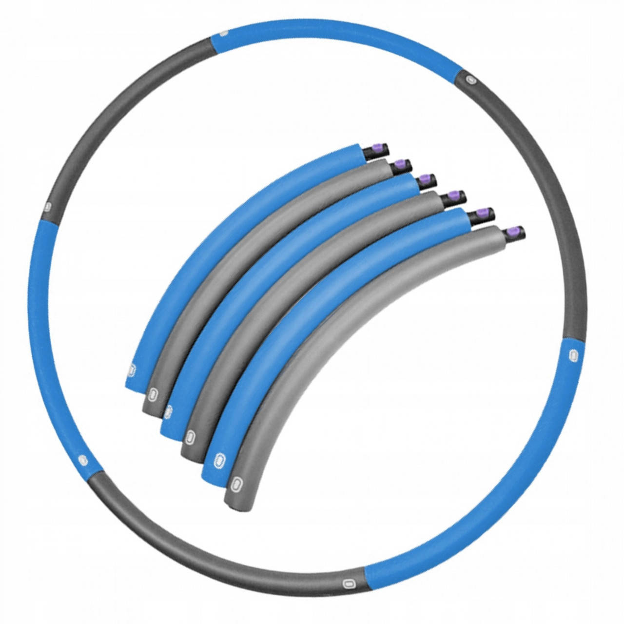 

Обруч масажний Hula Hoop SportVida 90 см SV-HK0216 Grey/Blue