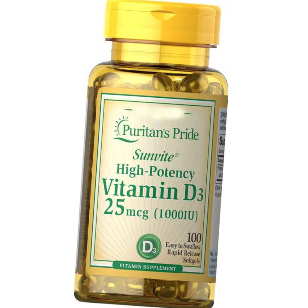 

Витамины Д3 Puritan's Pride Vitamin D3 1000 IU 100 гел капс
