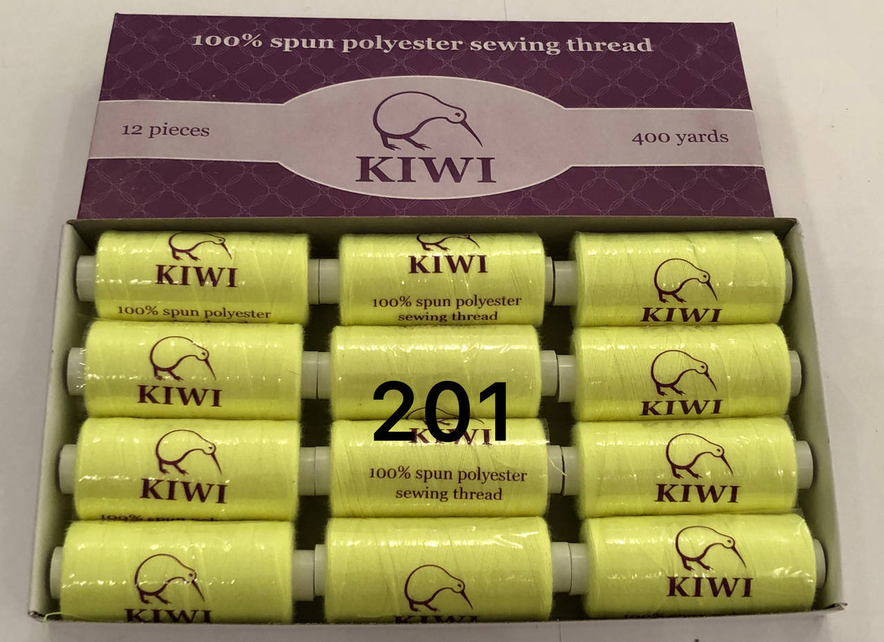 

Швейные нитки 40/2 201тон полиэстер Kiwi Киви 400ярдов