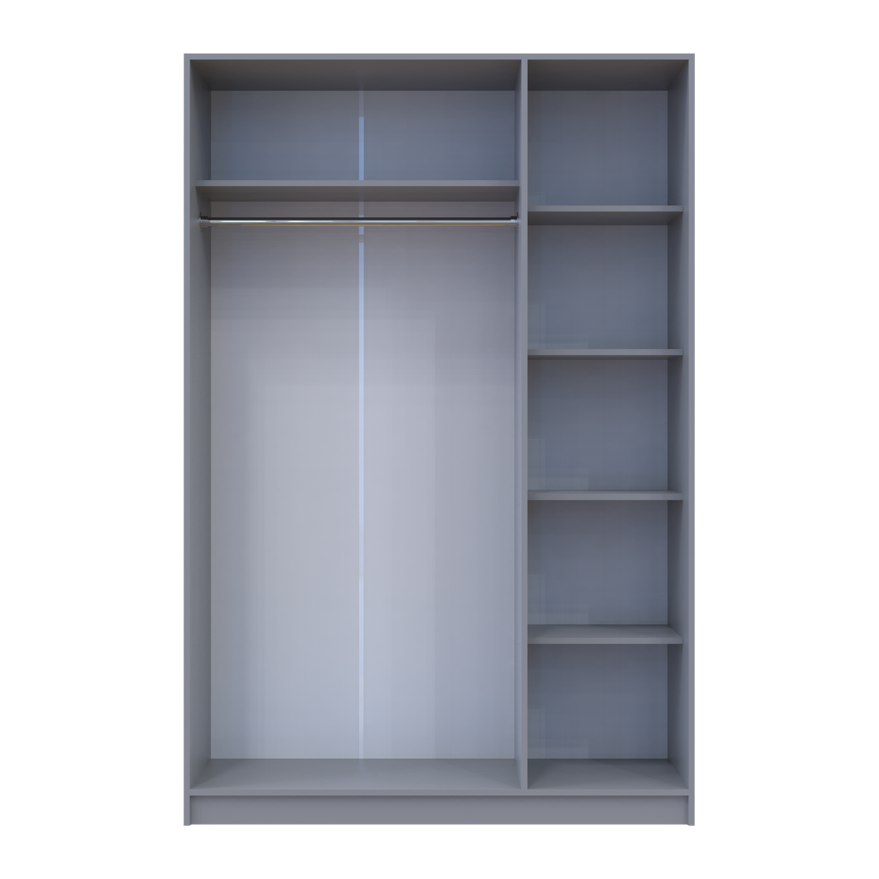 Шафа для одягу Doros Промо Сірий 3 ДСП 135х48х204 (80737765) 2