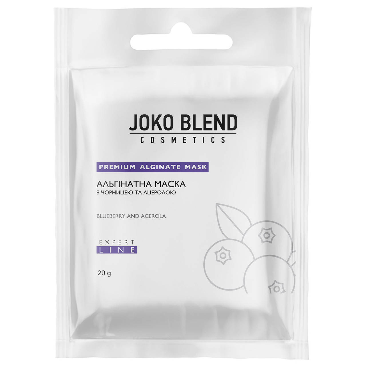 

Альгинатная маска с черникой и ацеролой 20 г Joko Blend