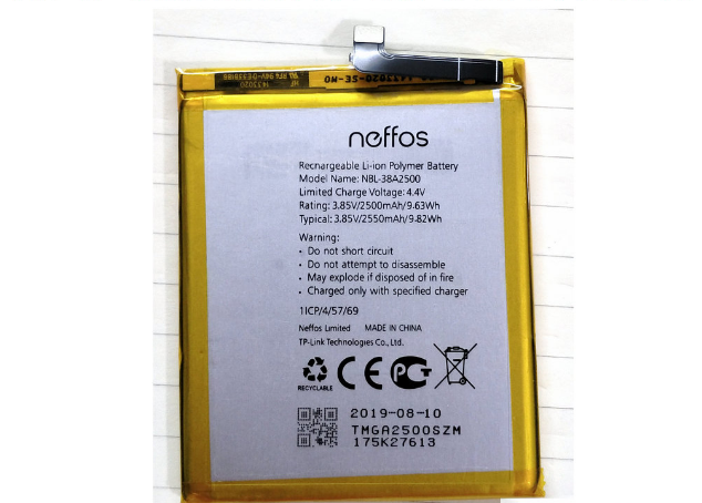 

Аккумулятор TP-Link Neffos X1 Lite / NBL-38A2500, 2500 mAh 2020г.в.