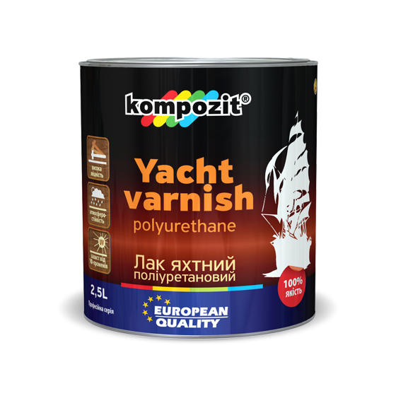 

Лак яхтный полиуретановый Kompozit 0.7л полуматовый (Композит)