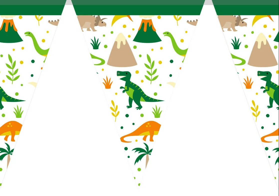 

Бумажная гирлянда принт "Динозавры Dino"