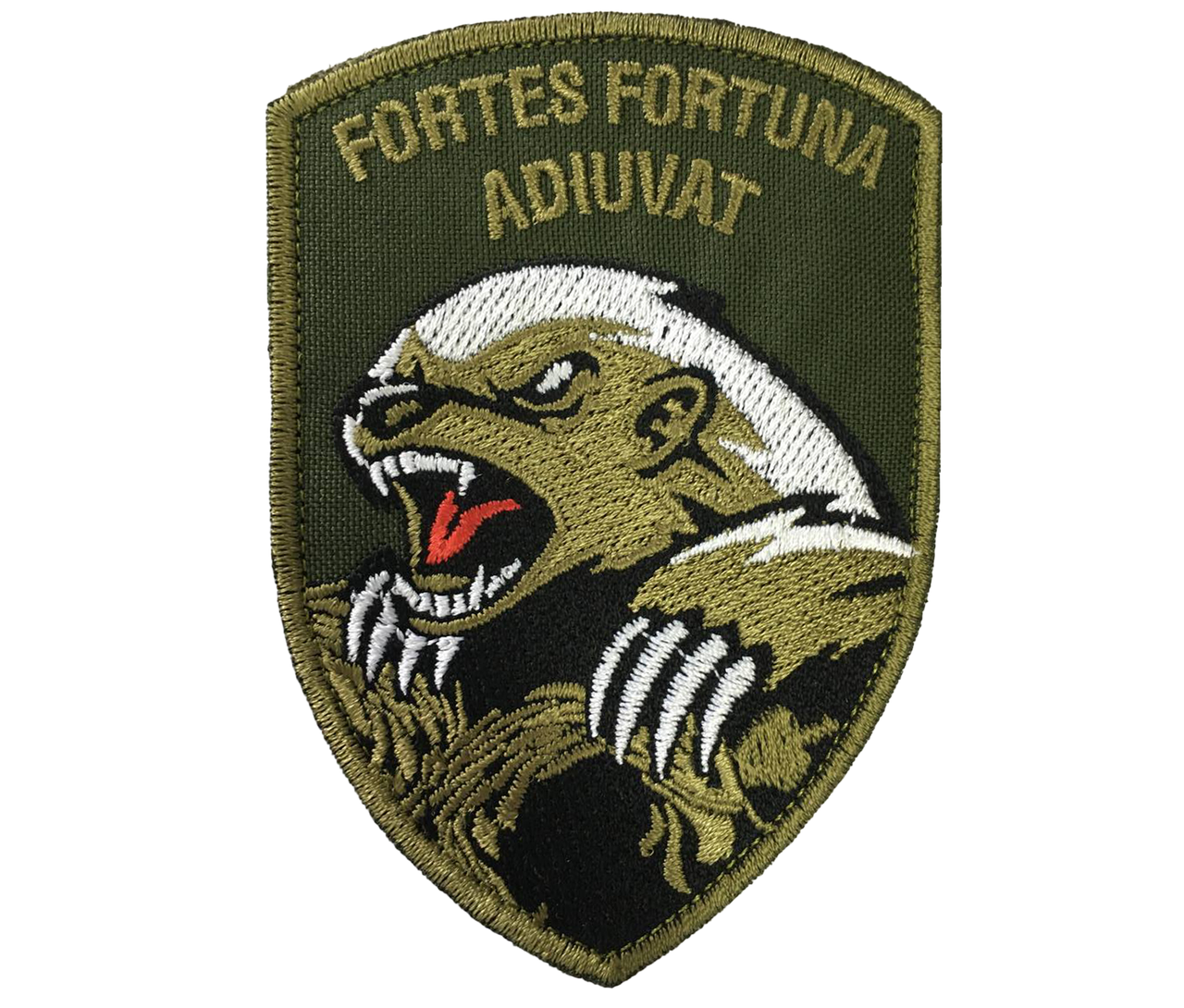 

Шеврон "Fortes fortuna adiuvat'' 10х7 см на липучке