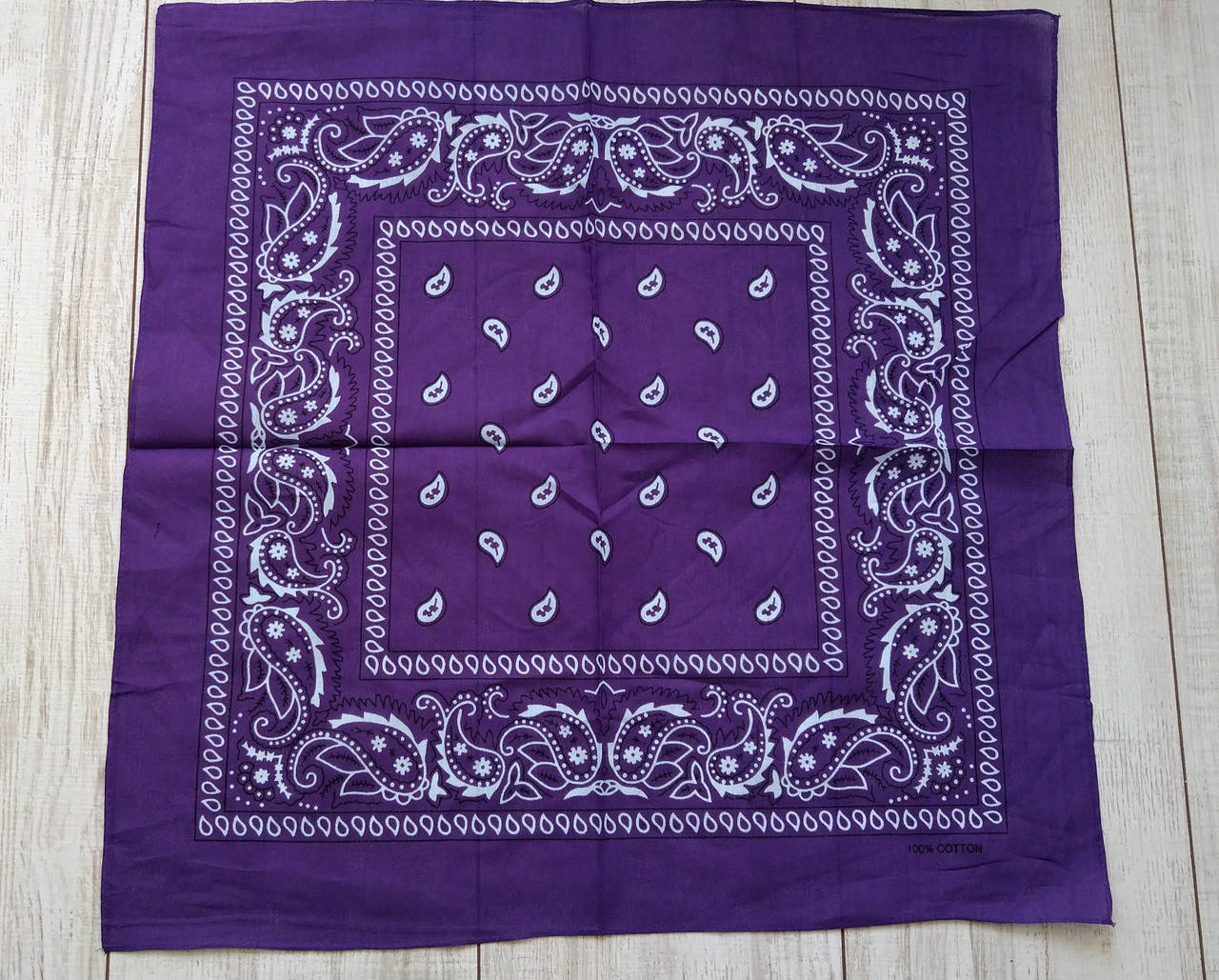 

Бандана котонова класична фіолетова, Фиолетовый