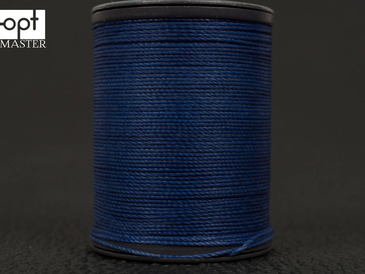 

Galaces 0.65мм синяя (S037) круглая вощёная нить по коже, Синий