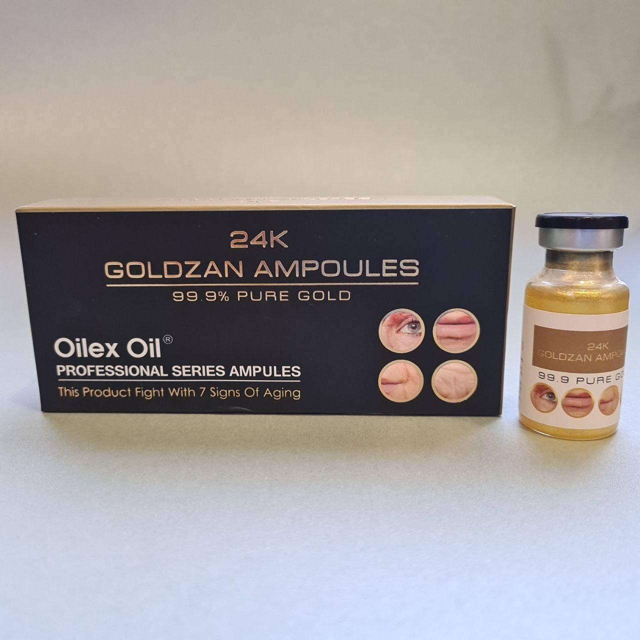 

Goldzan 24k ampoules collagen от морщин, Сыворотка коллаген с золотом Oilex Oil, Египет