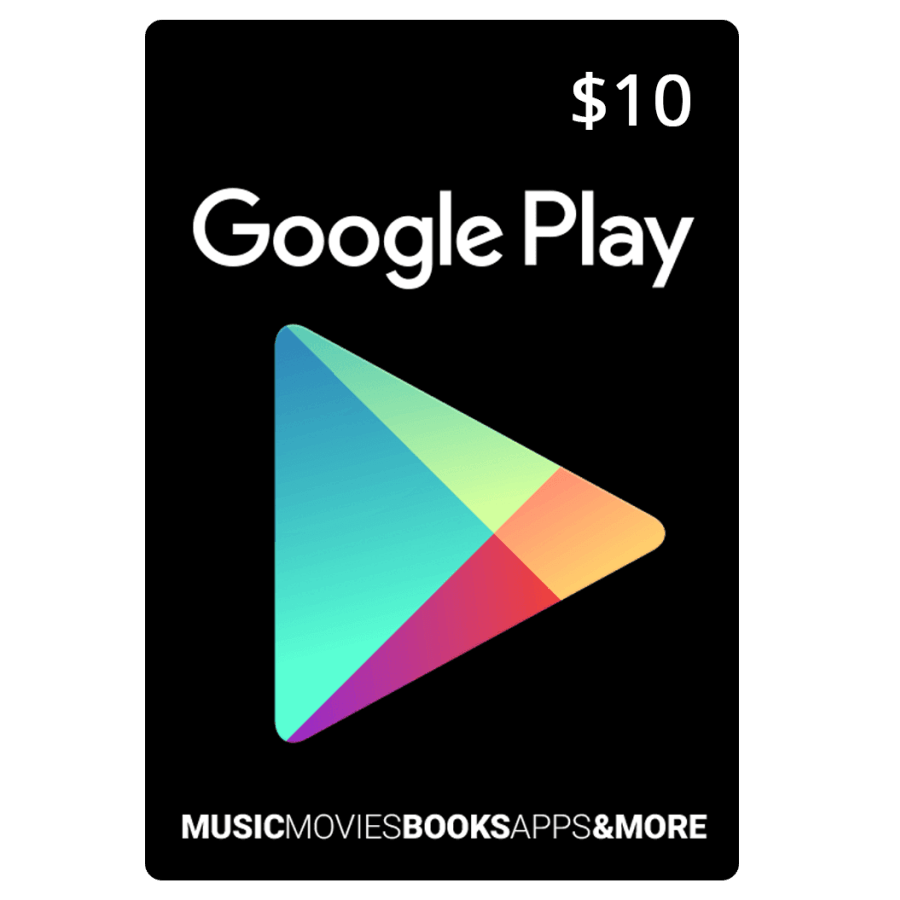 

Подарочная карта Google Play Gift Card на сумму 10 USD, US-регион
