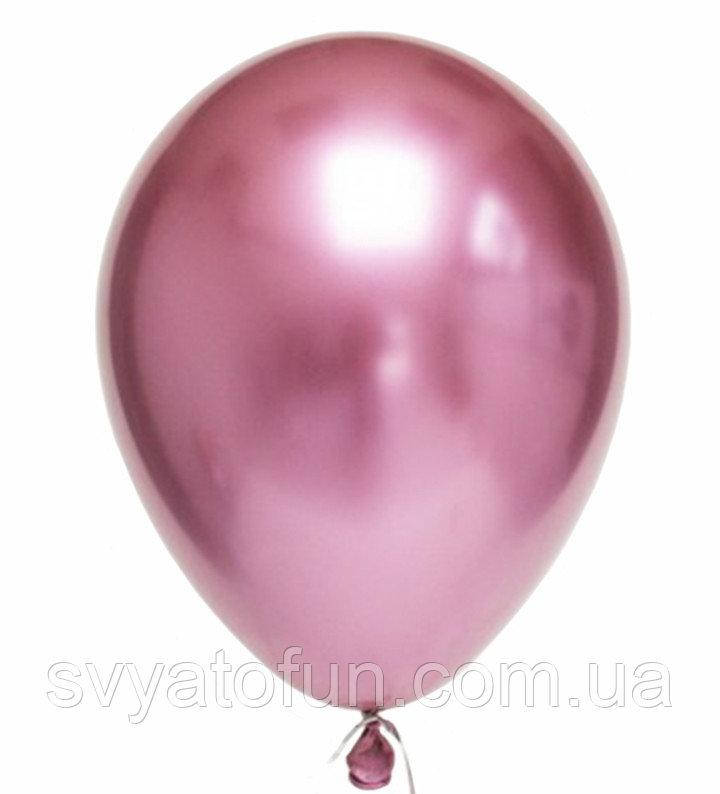 

Латексные воздушные шарики хром 7" розовый 10шт/уп Qualatex