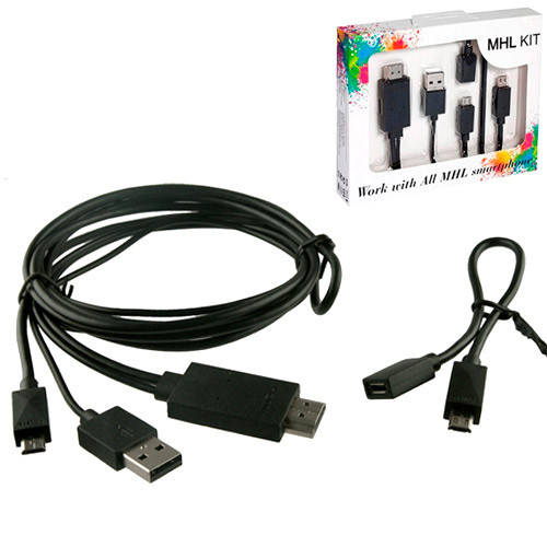 

Кабель MHL MicroUSB - HDMI 5+11pin FullHD переходник
