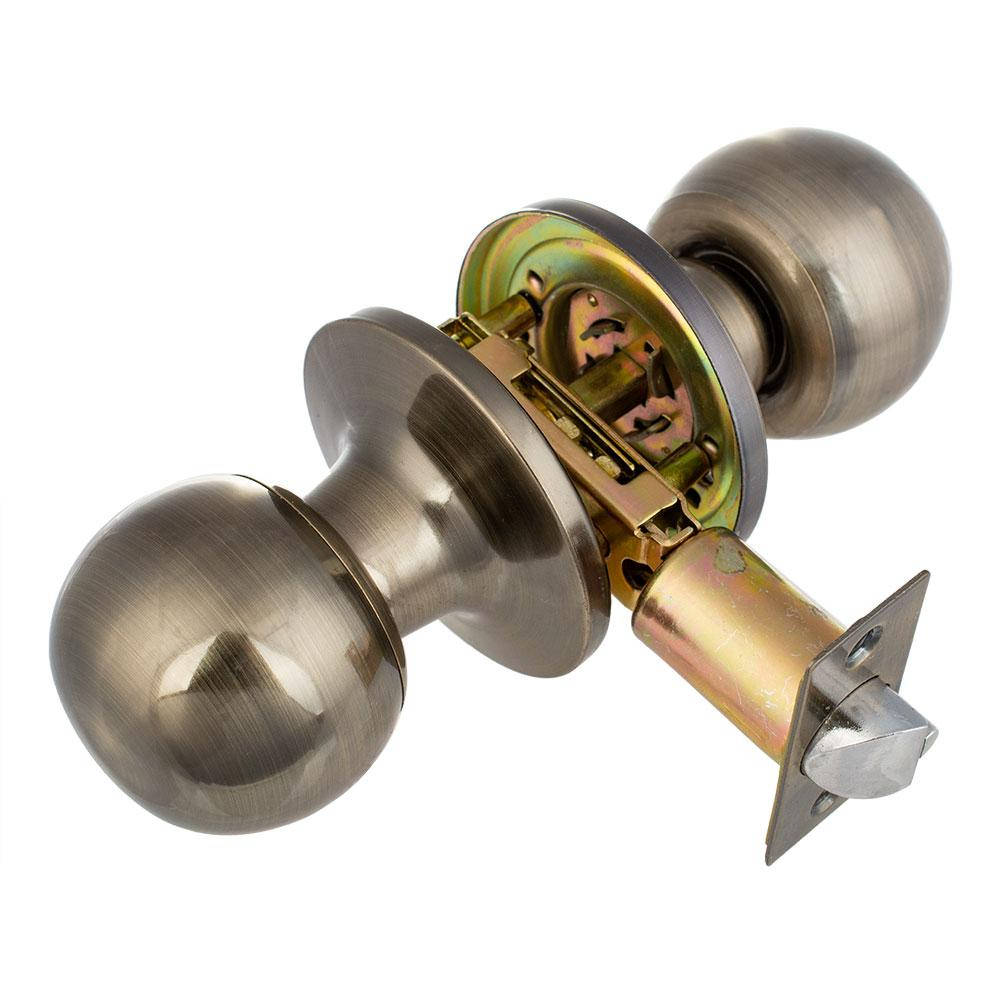 

Дверная ручка-кноб Джанес на круглой розетке бронза