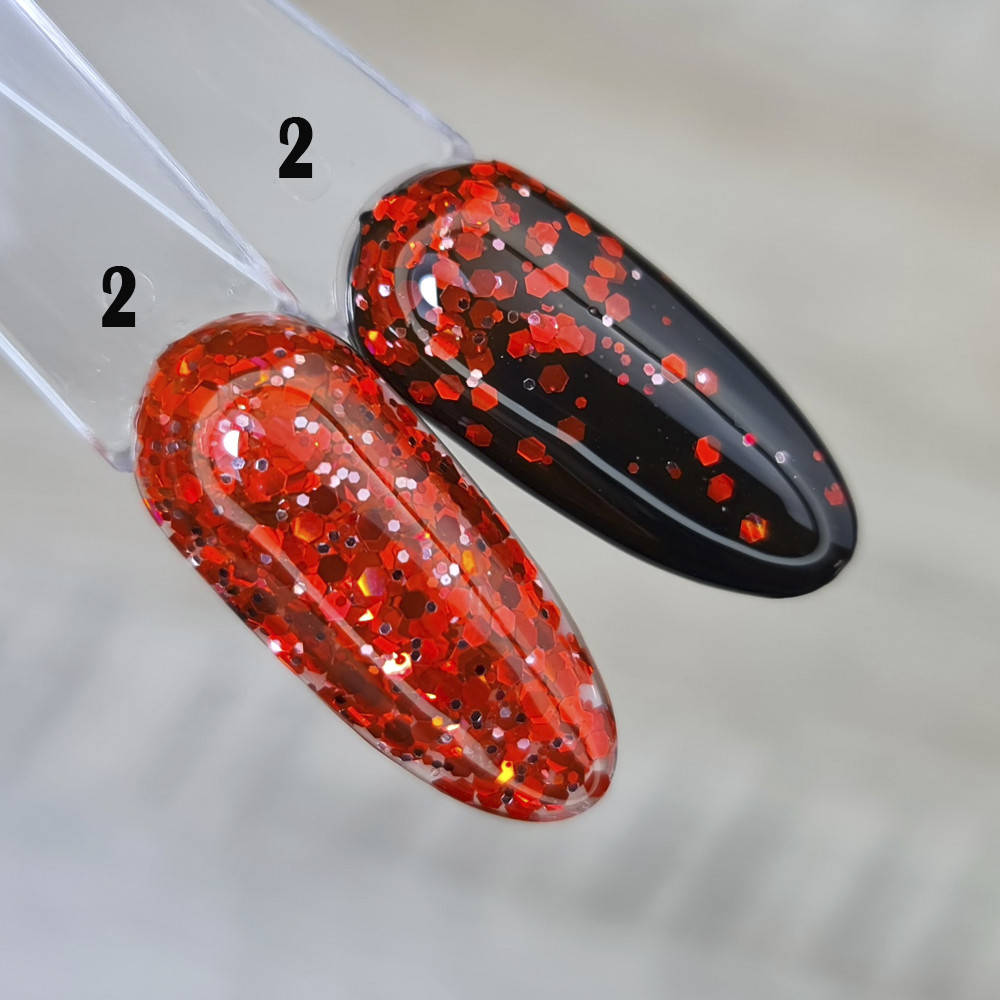 

Гель (глиттерный) с блестками для дизайна ногтей SVN №2 5мл