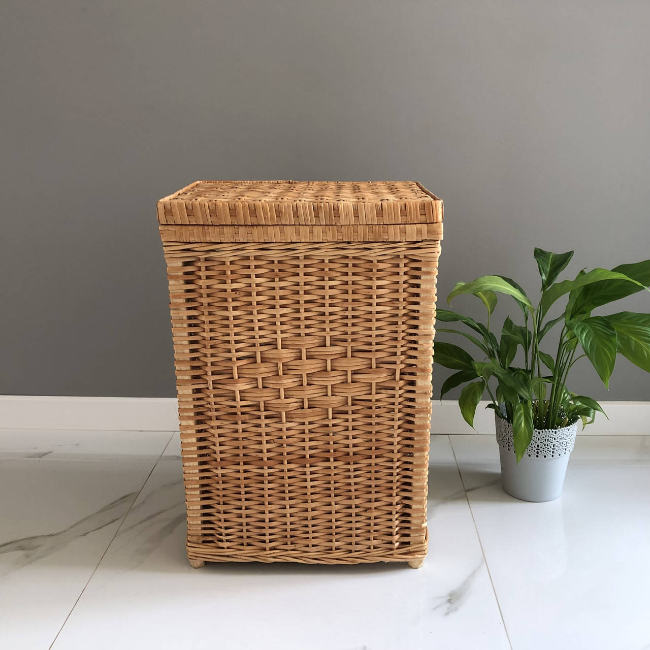 

Ящик із лози для зберігання 38х31 вис. 58 см. Корзина для білизни