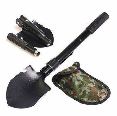 

Туристическая складная саперная лопата 5-в-1 в чехле