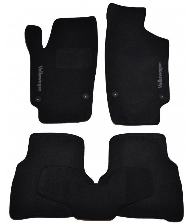 

Текстильные коврики в салон на Volkswagen Polo 2010- sedan Черные, Черный