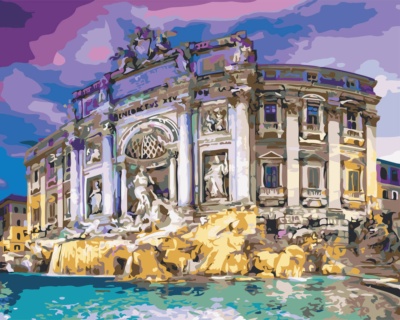 

Картина по номерам "Фонтан Треви" 40*50см