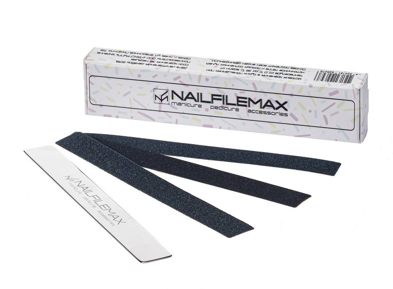 

Пилочка для ногтей с сменными абразивами Nail File Max, основа металическая ПРЯМАЯ