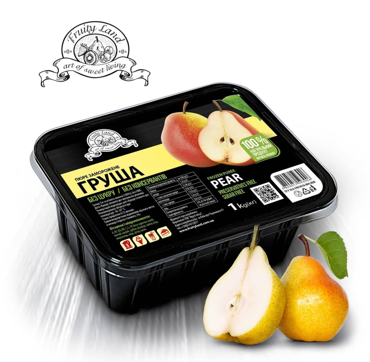 

Груша пюре Fruityland замороженное без сахара,1кг