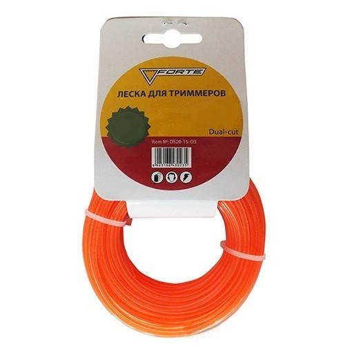 

Леска триммерная Forte 2,4мм*15м (крученый квадрат)