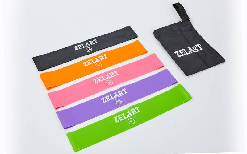 

Набор лент сопротивления 5 шт фитнес резинки LOOP BANDS ZELART FI-6951