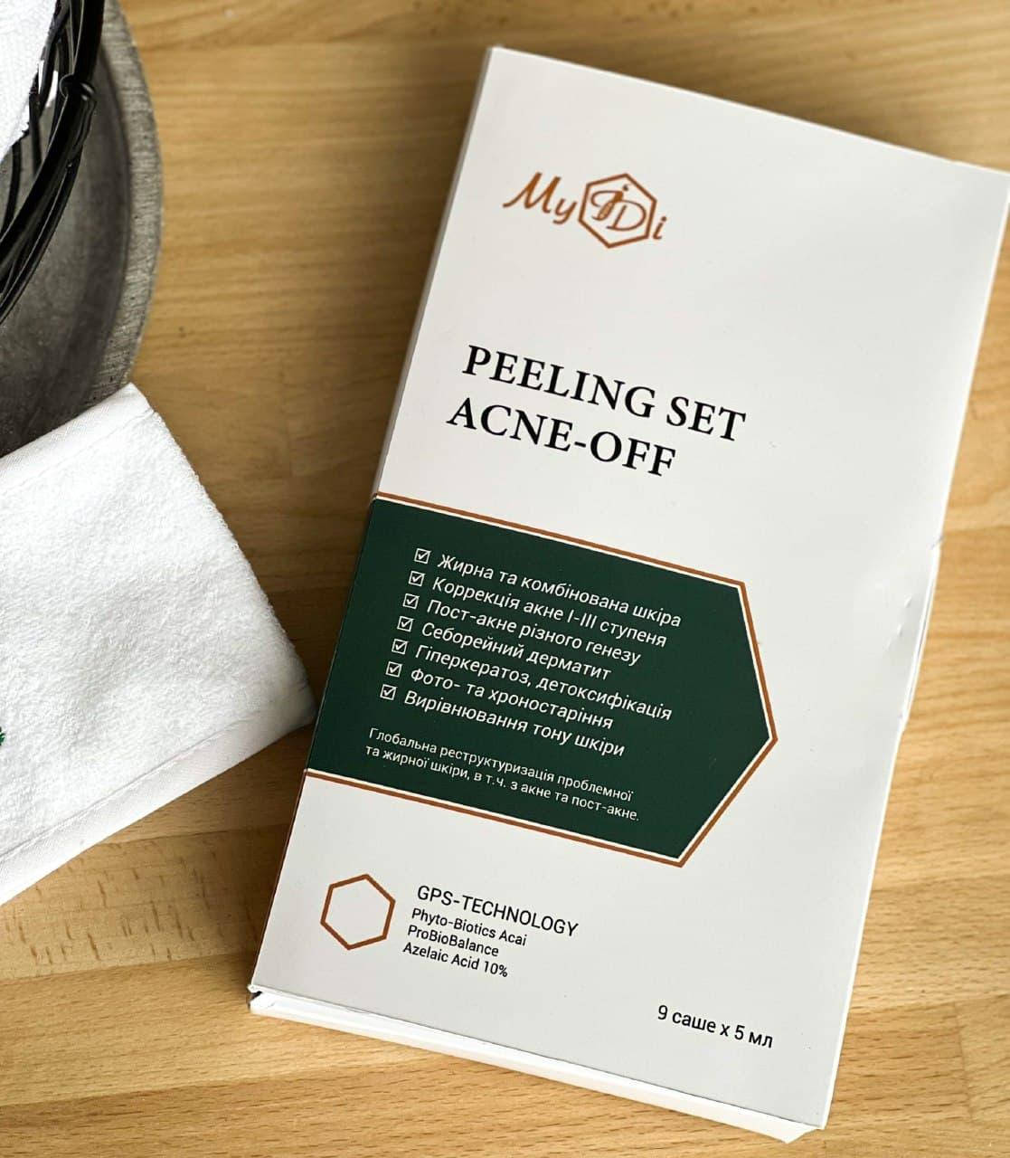 

Противовоспалительный пилинг набор для лица Контроль дефектов MYIDI Peeling SET Acne-off (4820096238363)