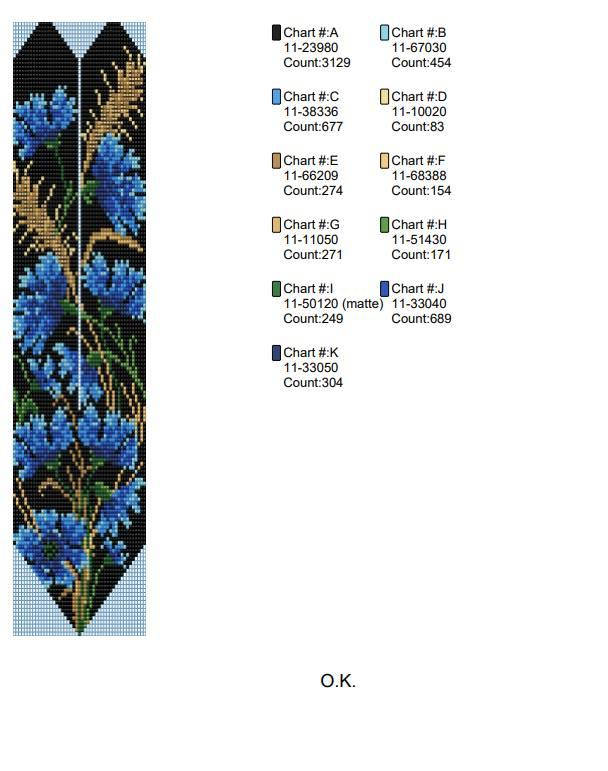 

Схема гердана "Волошки"